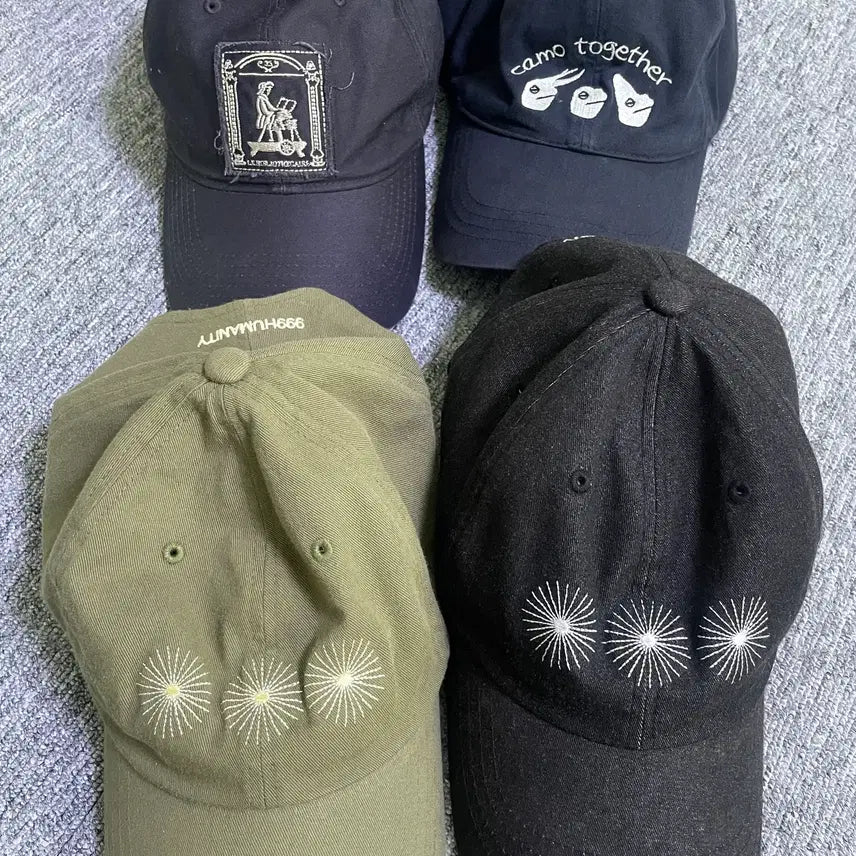 [BUNJANG] My Library Vintage & Dandelion Archive & Camo Together Ball Cap Bundle Set / 마이라이브러리 볼캡