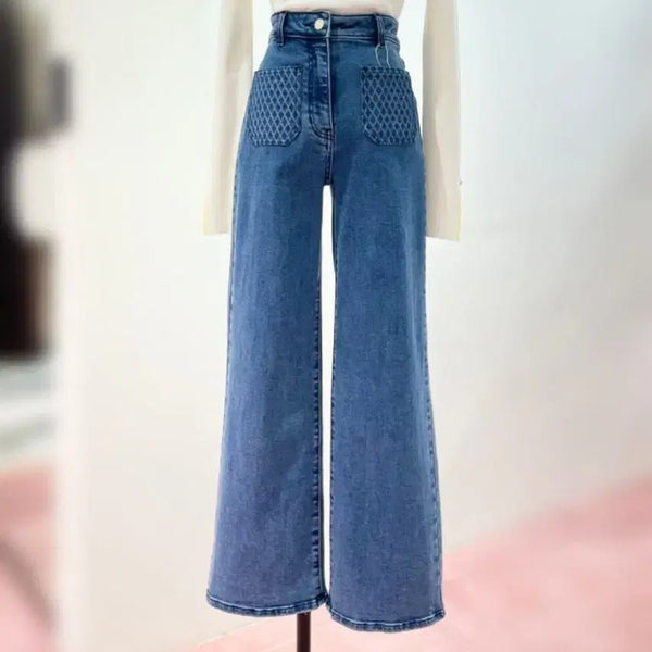 [BUNJANG] It Misha Quilted Pocket Denim Pants / 잇미샤 데미지 퀼티드 포켓 데님 팬츠 미착용 새상품