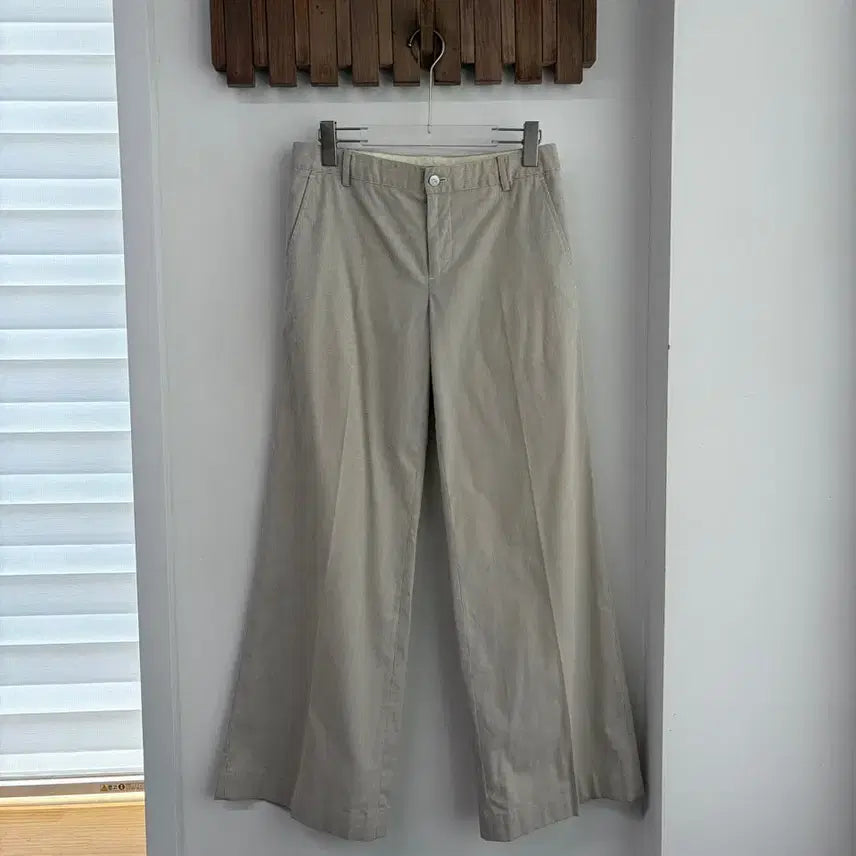 [BUNJANG] Ralph Lauren Wide Stripe Cotton Pants / 랄프로렌 와이드 스트라이프 면바지
