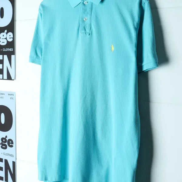 [BUNJANG] Polo Ralph Lauren Short Sleeve Polo Shirt USA Light Blue / (L-XL) 폴로 랄프로렌 반팔 카라 티셔츠 USA 연블루-H35866