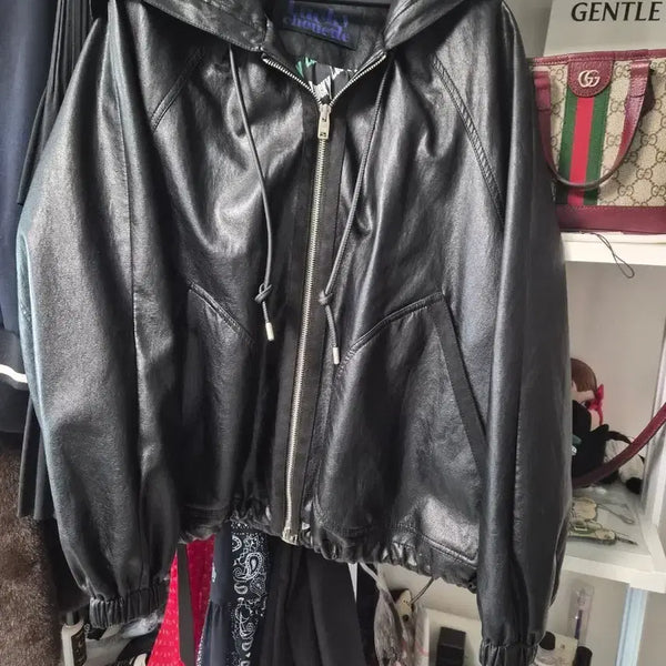 [BUNJANG] Luckey chouette Leather Jumper Jacket / 럭키슈에뜨 레더점퍼쟈켓팝니다
