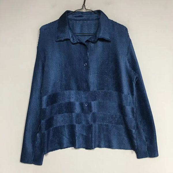 [BUNJANG] Pleats Me 24' Blouse / 24 플리츠미 셔츠 카라 블라우스 F