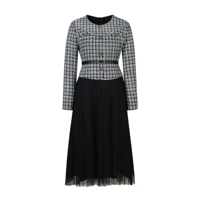 [BUNJANG] SI(SI) Tweed Ballerina Tulle Dress Black / SI 씨 트위드 발레리나 튤 원피스