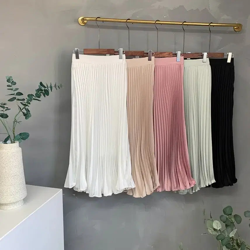 [BUNJANG] Thebom Pleated Skirt / 쇼핑몰 더봄 플리츠 주름스커트