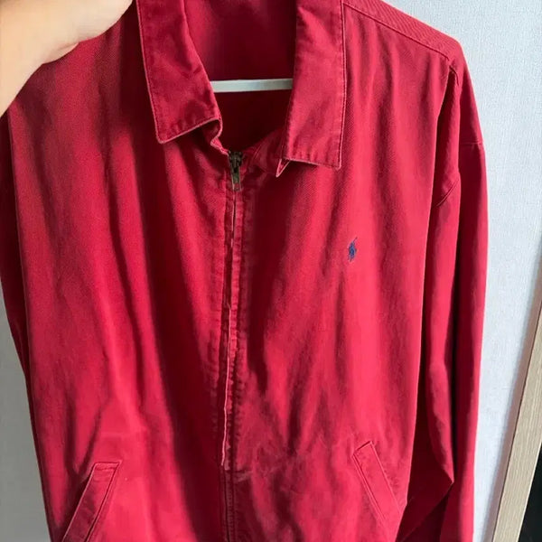 [BUNJANG] Vintage Polo Blouson Jacket - Red / 빈티지 폴로 블루종자켓 레드