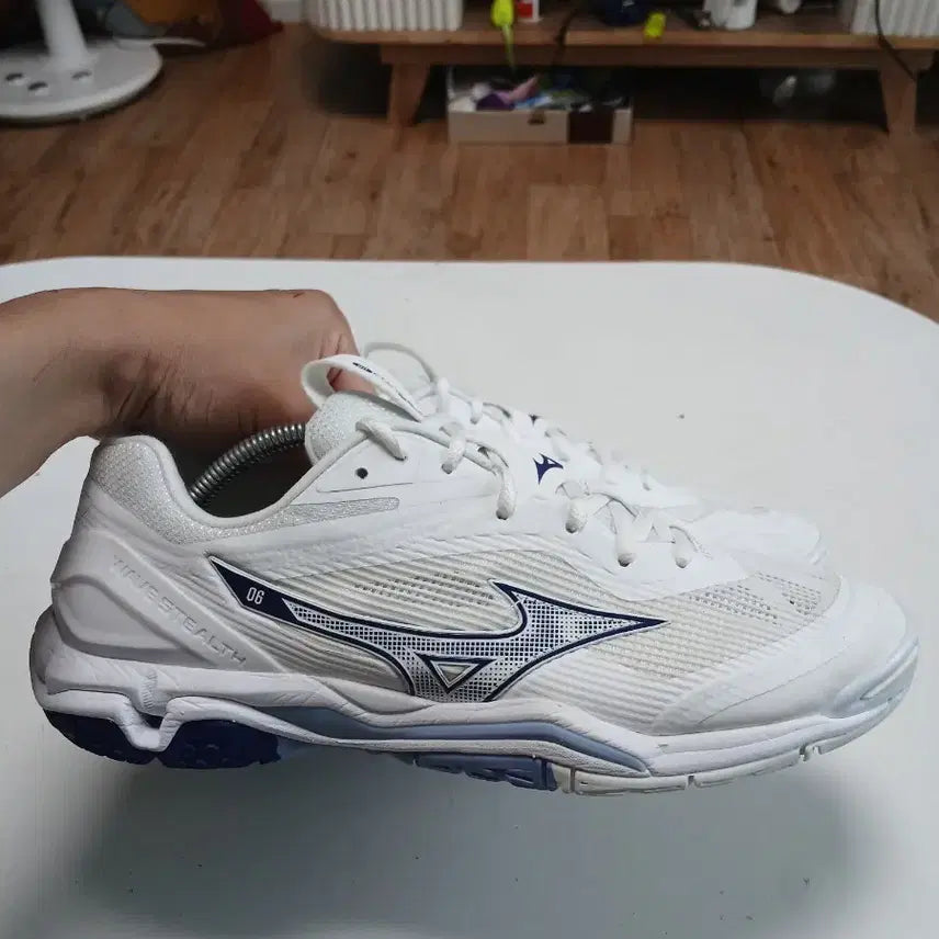 [BUNJANG] Mizuno Wave Stealth Indoor Shoes White 285 / 미즈노 웨이브 스텔스 인도어화 화이트285