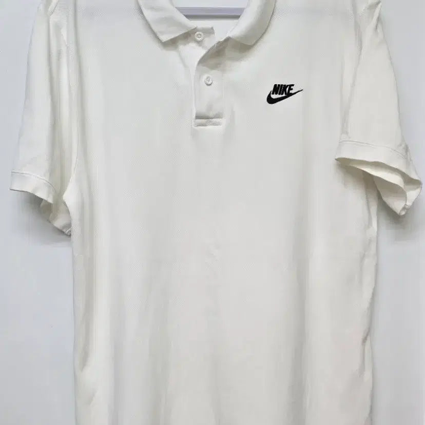 [BUNJANG] Nike White Polo T-Shirt L / 나이키 반팔 카라티 화이트  L