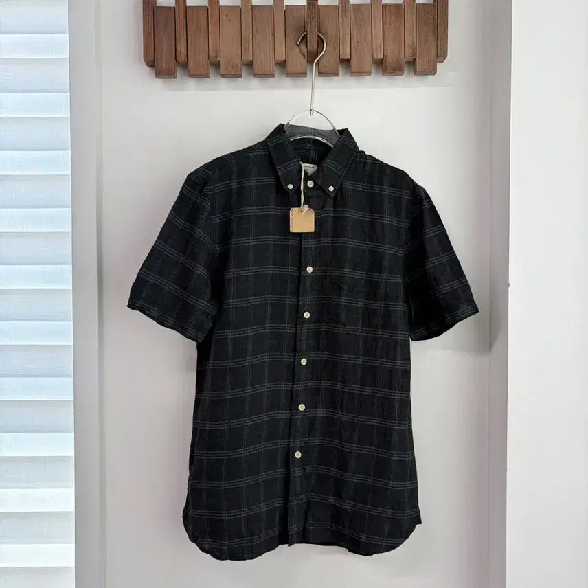 [BUNJANG] Club Monaco Linen Short Sleeve Shirt / 클럽모나코 린넨 반팔 셔츠 새제품