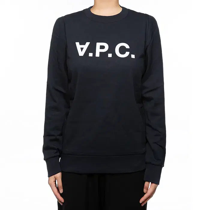 [BUNJANG] A.P.C. VPC Logo Sweatshirt Navy Cotton / 아페쎄 VPC 로고 맨투맨 COFAX F27644 IAK