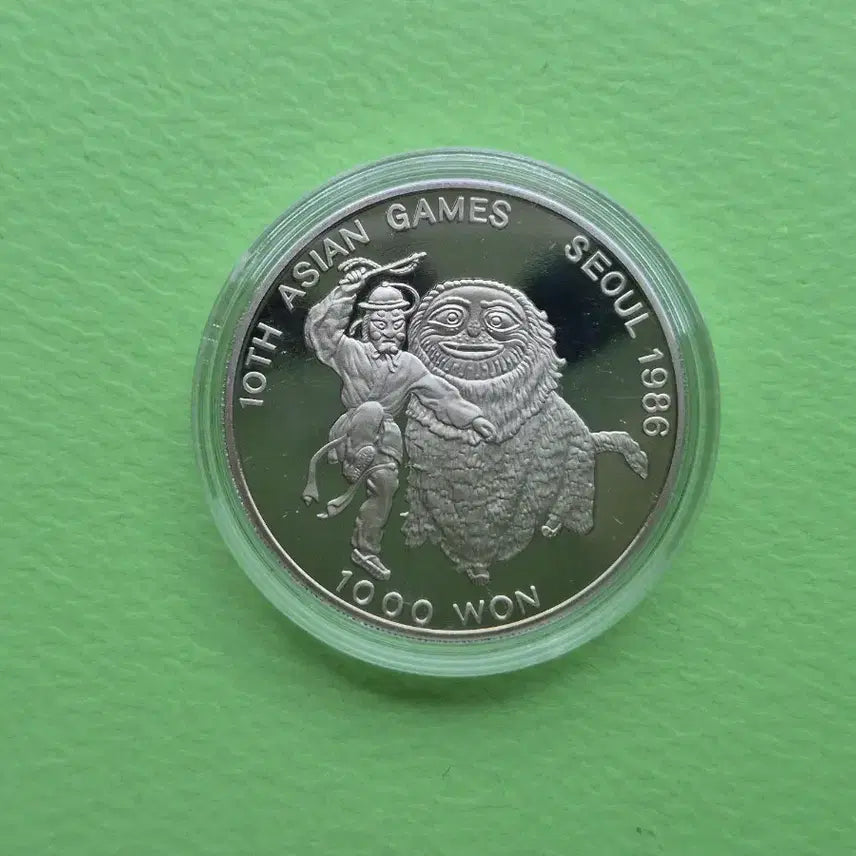 [BUNJANG] 1986 Seoul Asian Games Commemorative Coin - 1000 Won Uncirculated Proof / 1986년 서울 아시안게임 기념주화 천원 무광프루프