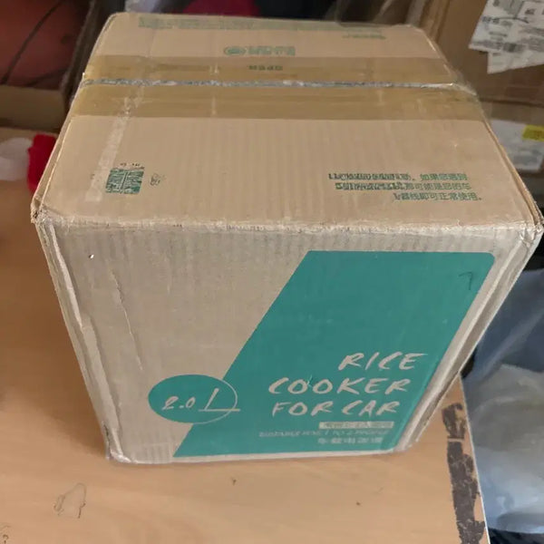 [BUNJANG] 12V Mini Electric Rice Cooker 2.0L (M25) for Trucks/RVs with Cigarette Lighter/Battery Cable / 12V 차량용 미니 전기밥솥 2.0L (M25) - 화물차/캠핑카 밥솥, 시거잭/배터리 직결 케이블 포함