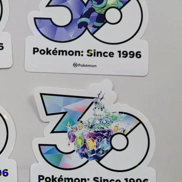 [BUNJANG] Pokemon 30th Anniversary Logo Sticker Set (Normal Form, Stellar Form) / (교환/판매) 포켓몬 30주년 로고 스티커 테라파고스 노말폼 스텔라폼