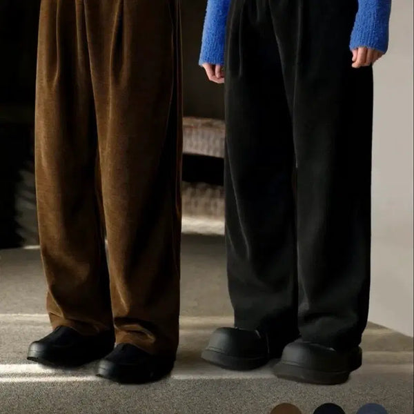 [BUNJANG] Signature Soft Heavy Corduroy One-Pleat Banding Pants - M / 시그니처 소프트 헤비 코듀로이 원턱 밴딩 팬츠 M