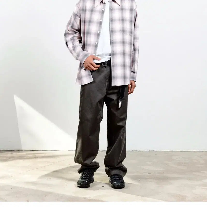 [BUNJANG] Coor French Work Chino Pants Charcoal Grey / Coor 프렌치워크 치노팬츠