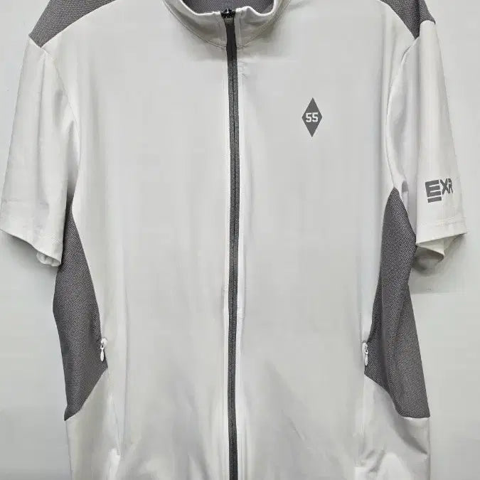 [BUNJANG] EXR White Short Sleeve Zip-Up 105 / EXR 반팔 집업 화이트105