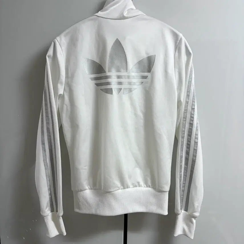 [BUNJANG] Adidas Women's Firebird Track Top Jersey White Silver (90) / 아디다스 여자 여성 우먼스 파이어버드 화이트 실버 트랙탑 져지 (90)
