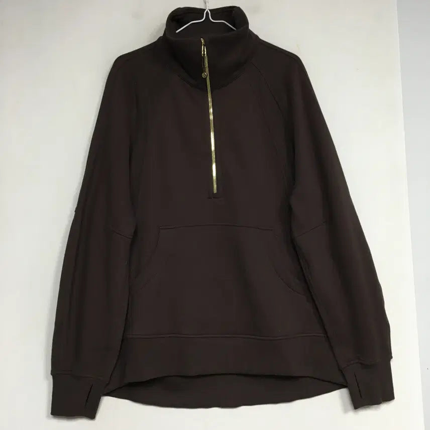 [BUNJANG] Lululemon Oversized Scuba Funnel Neck Sweatshirt Dark Brown / 룰루레몬 오버사이즈 스쿠버 퍼넬넥 맨투맨 M