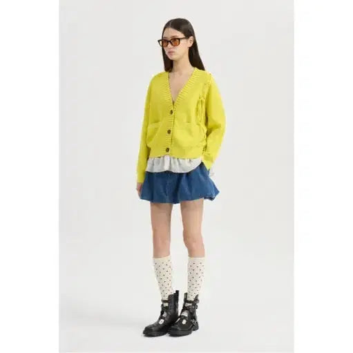 [BUNJANG] Lucky Chouette New Denim Volume Midi Skirt Size 36 / 25 럭키슈에뜨 신상 데님 볼륨 스커트 36