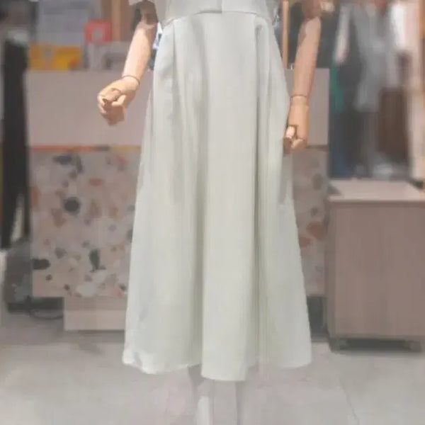 [BUNJANG] Plastic Island One-Button Long Dress / 플라스틱 아일랜드 원피스
