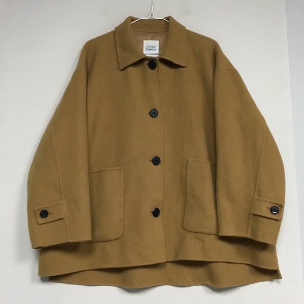 [BUNJANG] Studio Tomboy Handmade Wool Coat Camel Free Size / 23 스튜디오톰보이 핸드메이드 울 코트 F