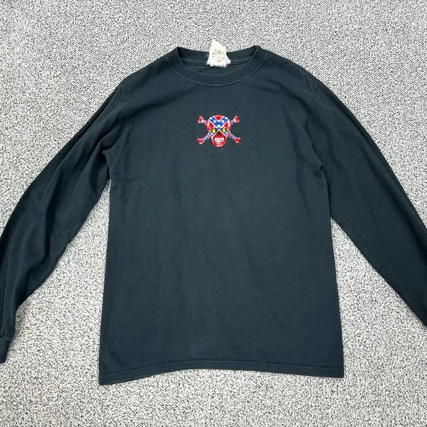 [BUNJANG] LEFT FIELD USA Skull Long Sleeve Shirt / LEFT FIELD USA 스컬 롱슬리브
