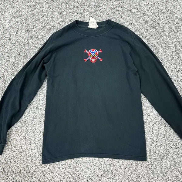 [BUNJANG] LEFT FIELD USA Skull Long Sleeve Shirt / LEFT FIELD USA 스컬 롱슬리브