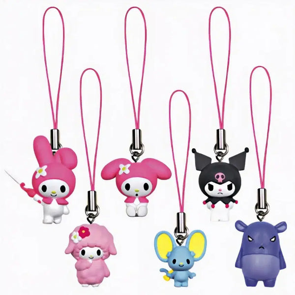 [BUNJANG] Sanrio Gacha 6 Types Set / 산리오가챠6종세트, 마이멜로디 가챠, 플랫 가챠, 피아노 가챠