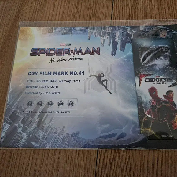 [BUNJANG] Spider-Man: No Way Home CGV Film Mark No. 41 / 스파이더맨 노웨이홈 CGV 필름마크 No.41