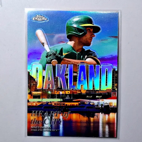 [BUNJANG] MLB Matt Olson Heart of the City Refractor 2022 Topps Chrome / MLB 맷올슨 하트오브더시티 리플 2022 탑스크롬