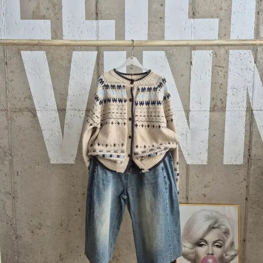 [BUNJANG] Vintage Pattern Cardigan / 행사1)빈티지 패턴 가디건