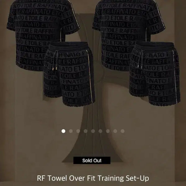 [BUNJANG] Rapinato Oversized Training Set Black/Silver Size 48 / 라피나토 오버핏 세트 블랙/실버 48