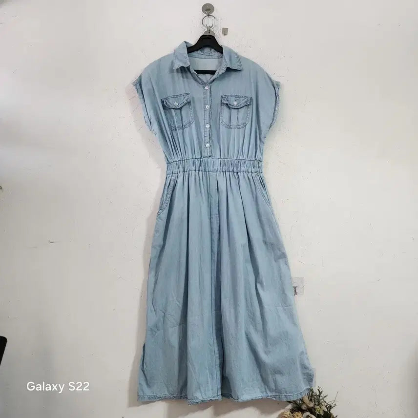 [BUNJANG] Blue Denim Shirt Dress / 청데님 셔츠 원피스