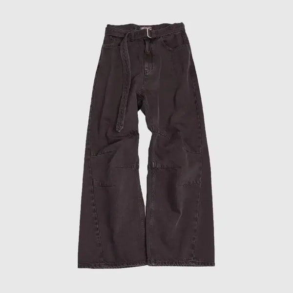 [BUNJANG] 999humanity Av Pleats Dyed Denim Pants (Faded Purple) / 999휴머니티 AV 플리츠 다이드 데님 팬츠 (페이디드 퍼플)