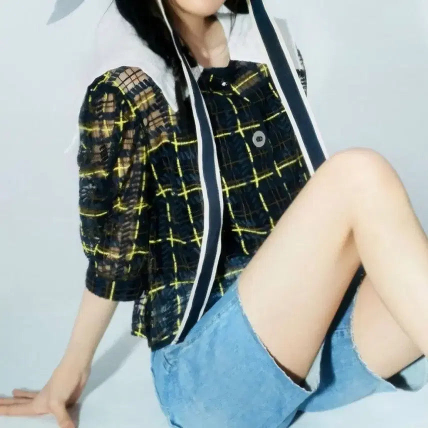 [BUNJANG] Lucky Chouette Lace Blouse Jacket 36 / 럭키슈에뜨 레이스 블라우스자켓(36)