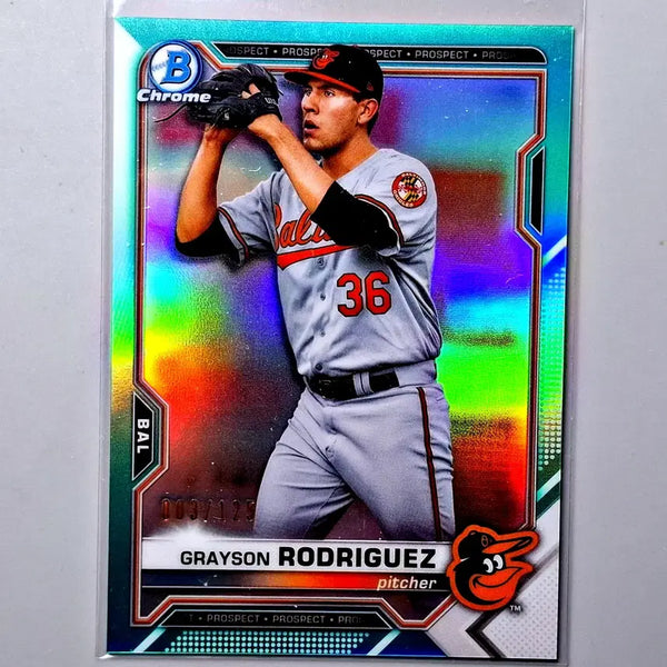[BUNJANG] Grayson Rodriguez 125 Limited Aqua Refractor Bowman Chrome / MLB 그레이슨 로드리게스 125한정 아쿠아 리플 보우먼크롬