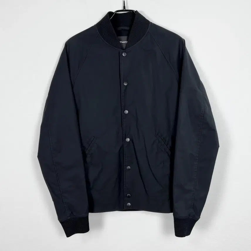 [BUNJANG] Theory Black Spandex Bomber Jacket / 띠어리 블랙 스판 봄버 자켓 바람막이 점퍼 남M 95 라덴 빈티지