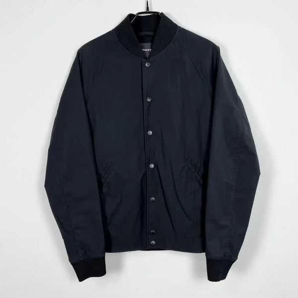 [BUNJANG] Theory Black Spandex Bomber Jacket / 띠어리 블랙 스판 봄버 자켓 바람막이 점퍼 남M 95 라덴 빈티지