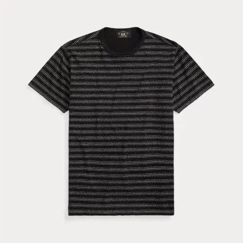 [BUNJANG] RRL Striped Jersey T-Shirt Black Multi / RRL 스트라이프 저지 티셔츠 블랙 멀티