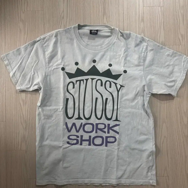 [BUNJANG] Our Legacy x Stussy Pigment Short Sleeve T-Shirt Blue L / 아워레가시 워크샵 스투시 피그먼트 반팔티 블루 L