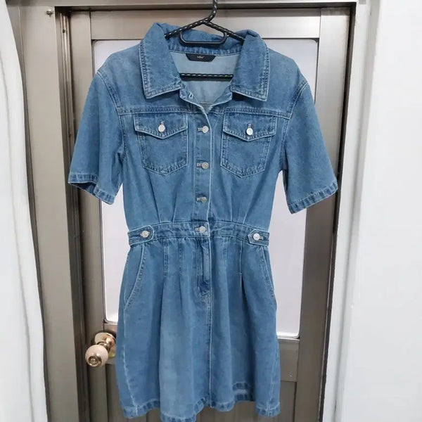 [BUNJANG] Leshop Denim Shirt Dress Size 85 / 르샵 원피스 데님 85