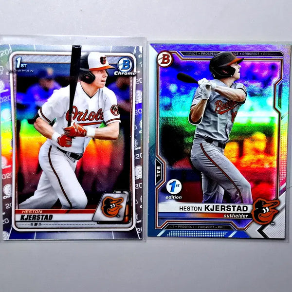 [BUNJANG] MLB Heston Custard First Refractor Rainbow Foil Trading Card Set / MLB 헤스턴 커스터드 퍼스트 리플, 레인보우 포일 2장 묶음 탑스