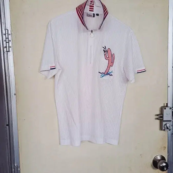 [BUNJANG] JD Men's Summer Cactus Embroidery T-Shirt - Size 95 / 제이디남성 여름 티 95싸이즈