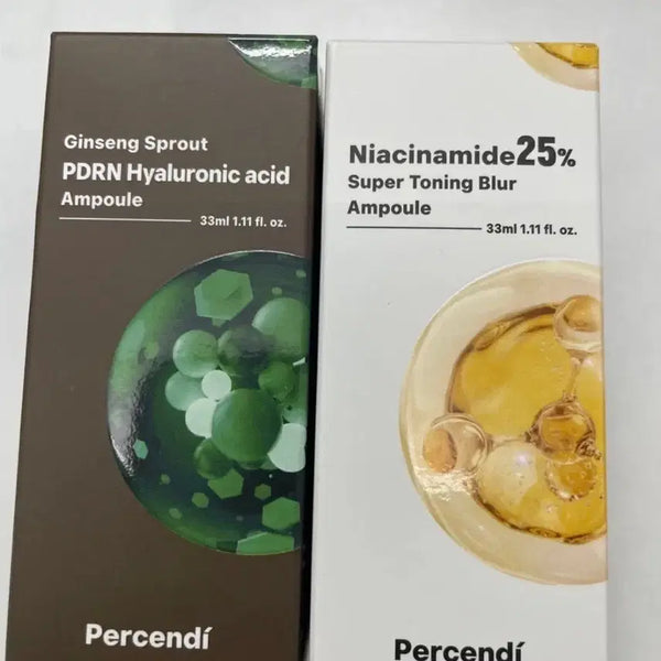 [BUNJANG] Percent D Ampoule Set (Ginseng Sprout PDRN + Niacinamide 25%) - Bundle Set / [본품미개봉/미사용] 퍼센디 앰플 2종 일괄 / 새싹인삼 PDRN + 나이아신아마이드 25%