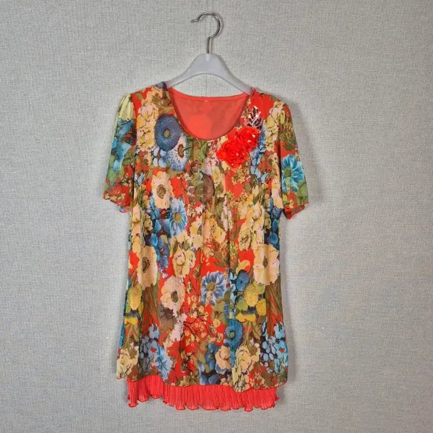 [BUNJANG] Flowery Pattern Blouse / (#55,66추천)화사한 플라워 패턴 블라우스