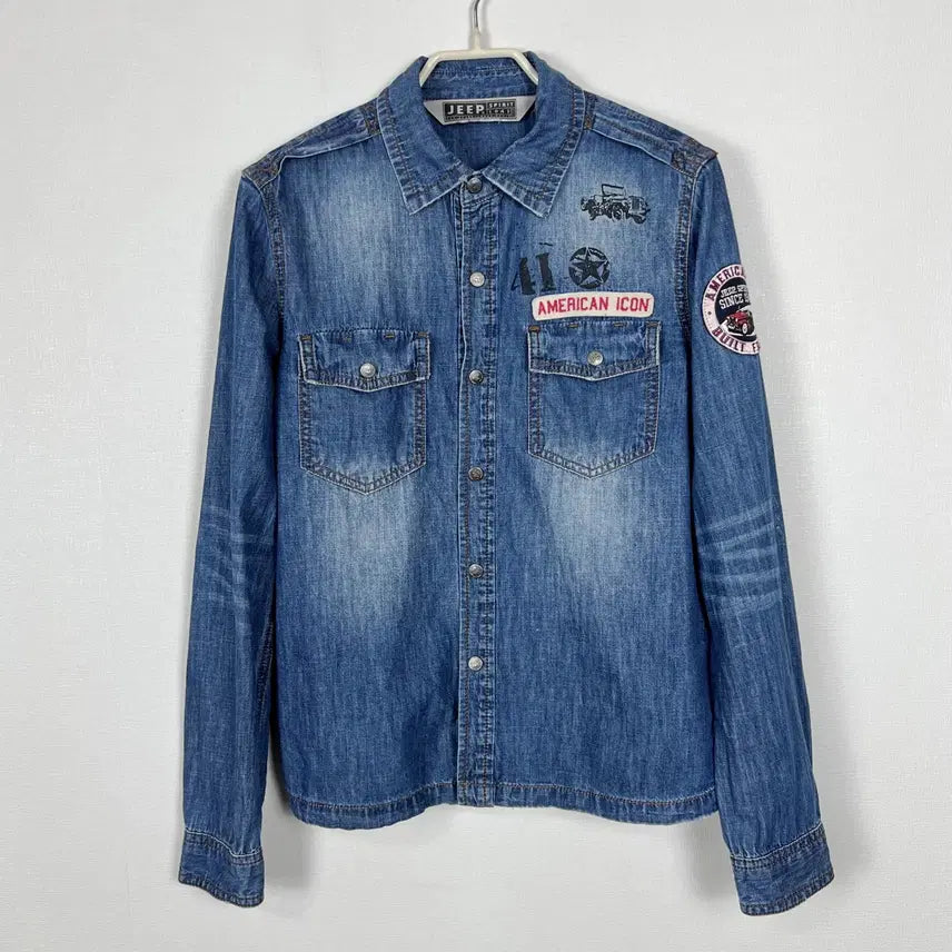 [BUNJANG] Jeep Vintage Denim Shirt Women's S / 지프 빈티지 데님 청 셔츠 남방 여S 90 라덴 빈티지