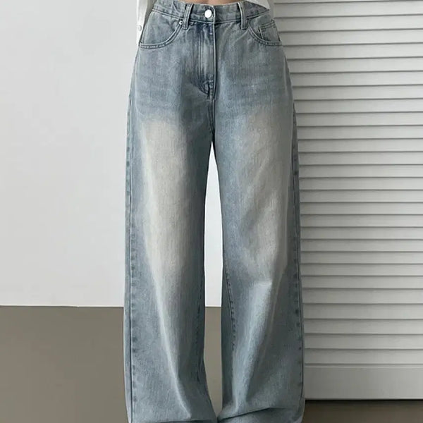 [BUNJANG] Light Wash Wide Leg Denim Pants / 연청 와이드 데님 팬츠