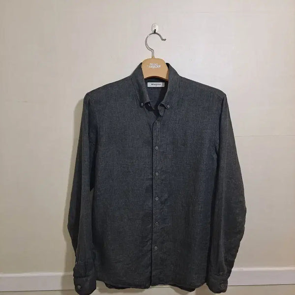 [BUNJANG] Beanpole Linen Blend Shirt Grey Size 100 / 빈폴 마 셔츠 그레이 100사이즈