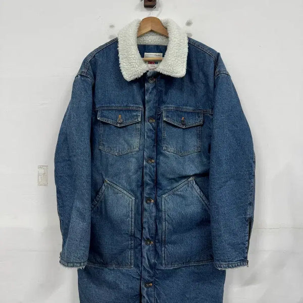 [BUNJANG] Twelve Lab Sherpa Denim Long Jacket / (L)트웰라이브 쉐르파 데님 롱자켓