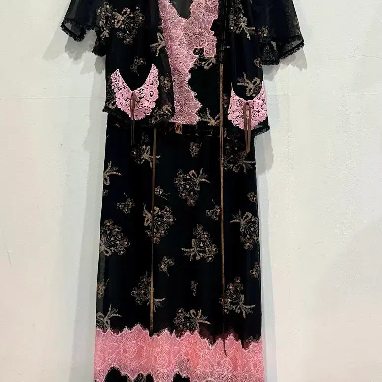 [BUNJANG] Coach Floral Lace Dress Set / 코치 플로럴 레이스 원피스 세트 0사이즈