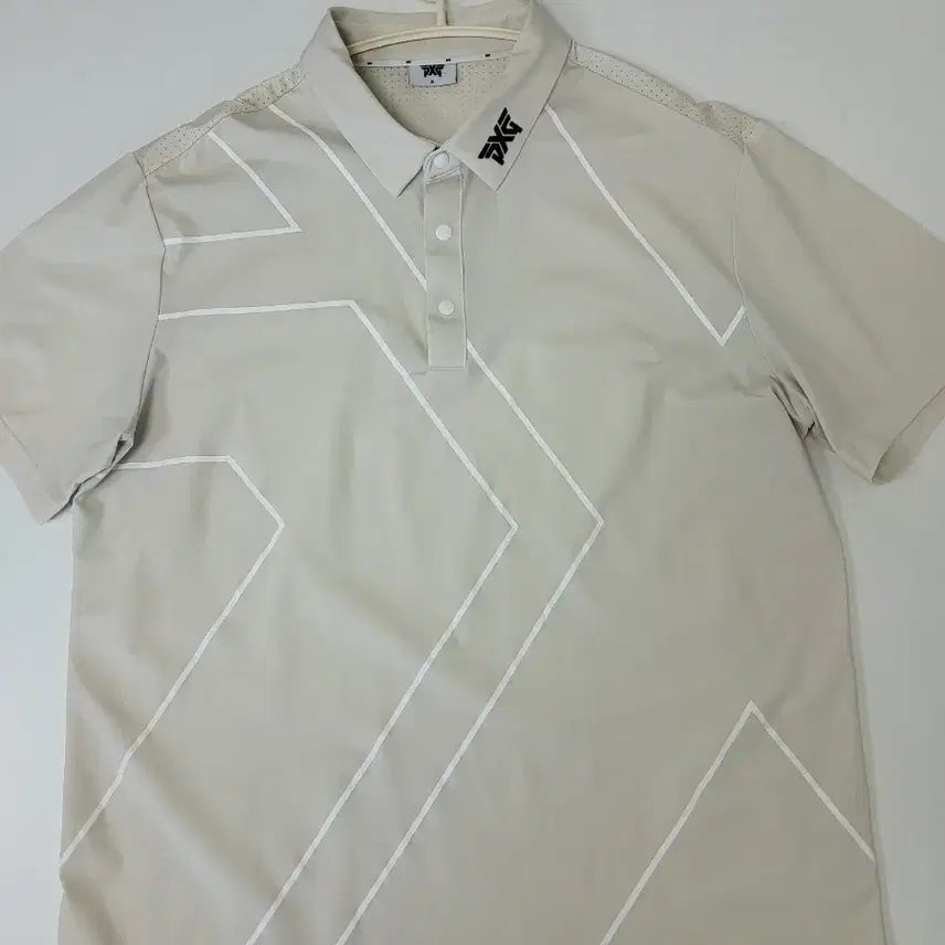 [BUNJANG] PXG Golf Cooling Collar T-Shirt Beige / PXG 골프 기능성 냉감카라티  연베이지